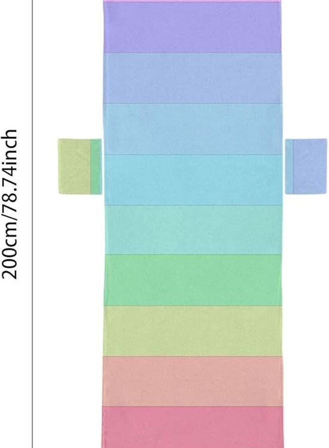 Colorful White Microfiber Beach Chair Cover Towel with Pocket for Women Outdoor Hotel Lounge - Image 3